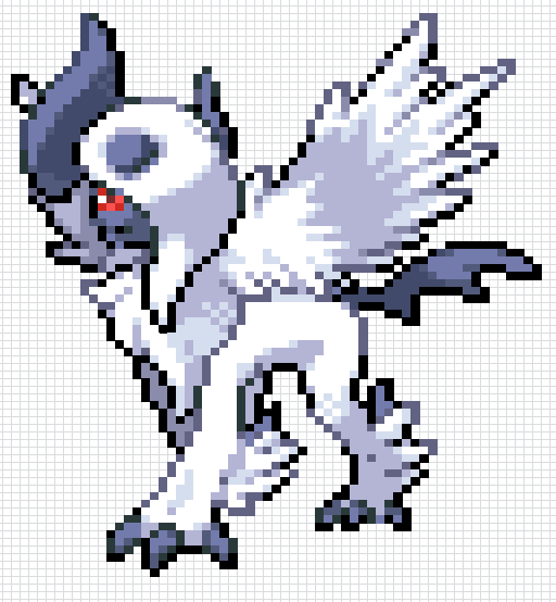 Pixel art mega Absol :) from Adorible_lil_Chick82 - hosted by Neoseeker