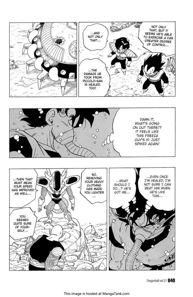 Goku saga Freeza. Créditos ao autor.