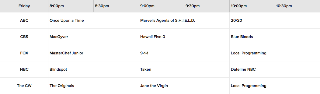 Television Schedule & Premiere Dates - TV Shows Forum - Neoseeker Forums