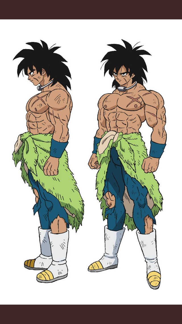 Broly has some well toned muscles and a much darker skin color. I ...