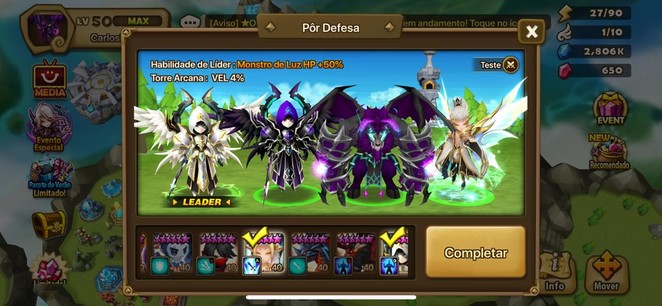 Compte Summoners War Europa – 156x6*, 77xNat5 + Fermion & Oberon LD5, Neuf, Android