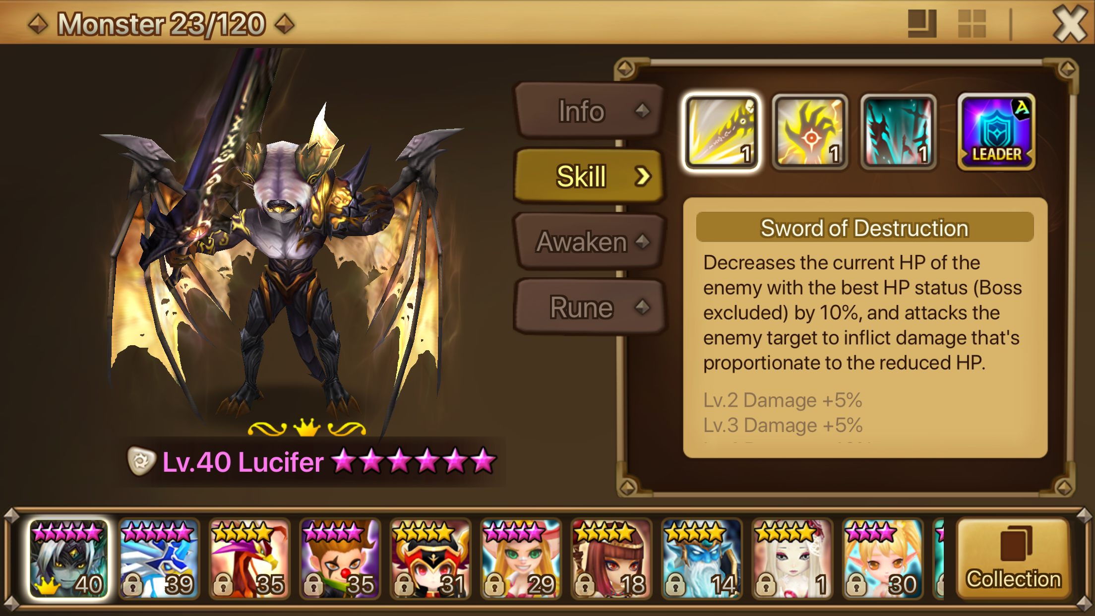 Super duper Lucky account with Lucifer and plenty of nat 5 - Summoners ...
