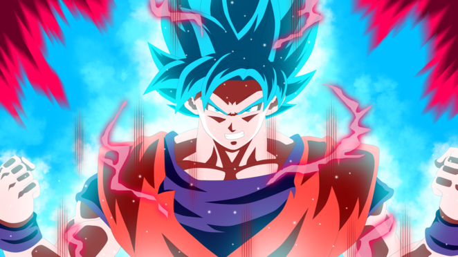Goku SSB Kaioken  Anime dragon ball goku, Anime dragon ball super