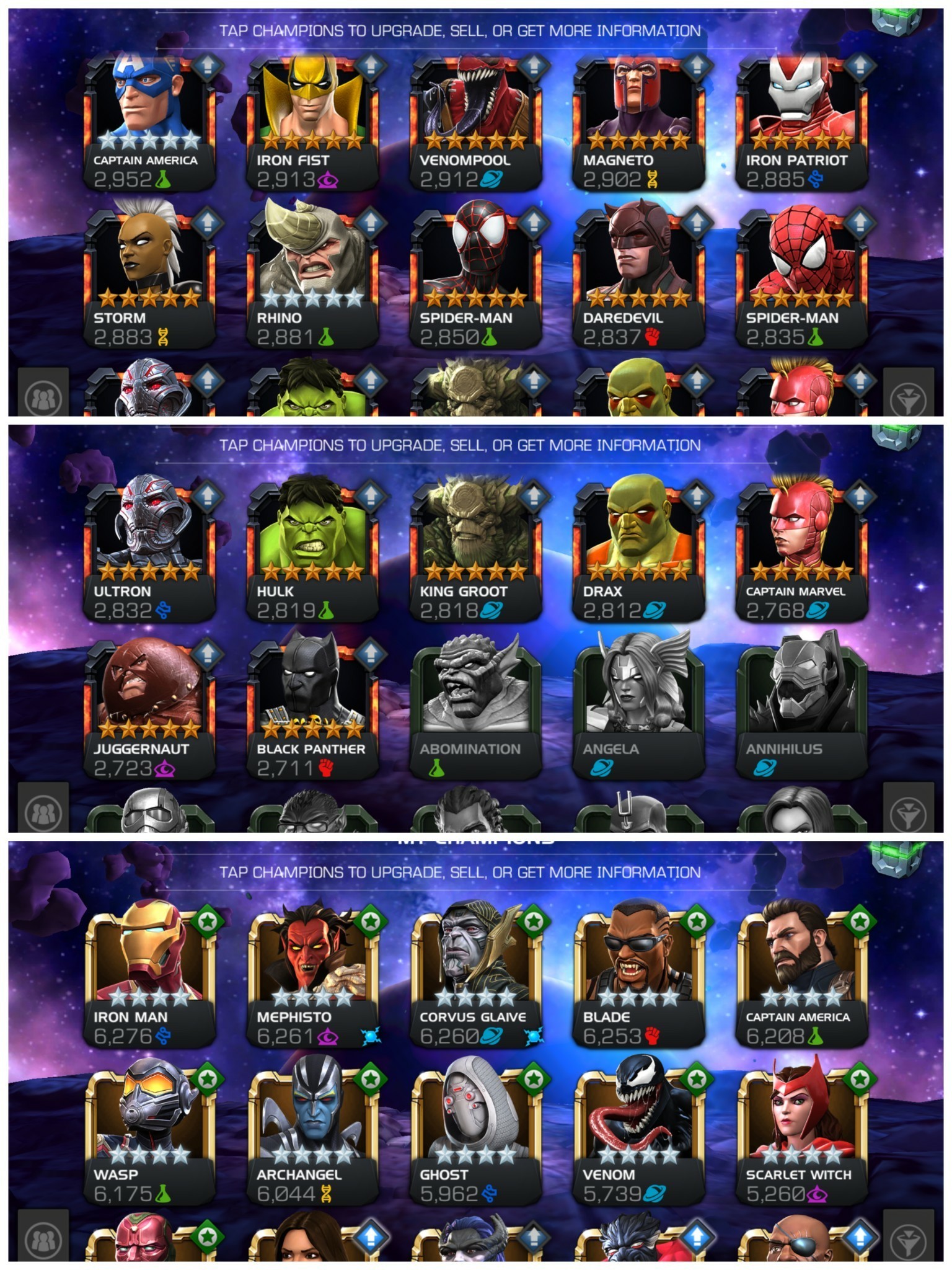 Marvel Contest of Champions Monster Account with tons of resources pls