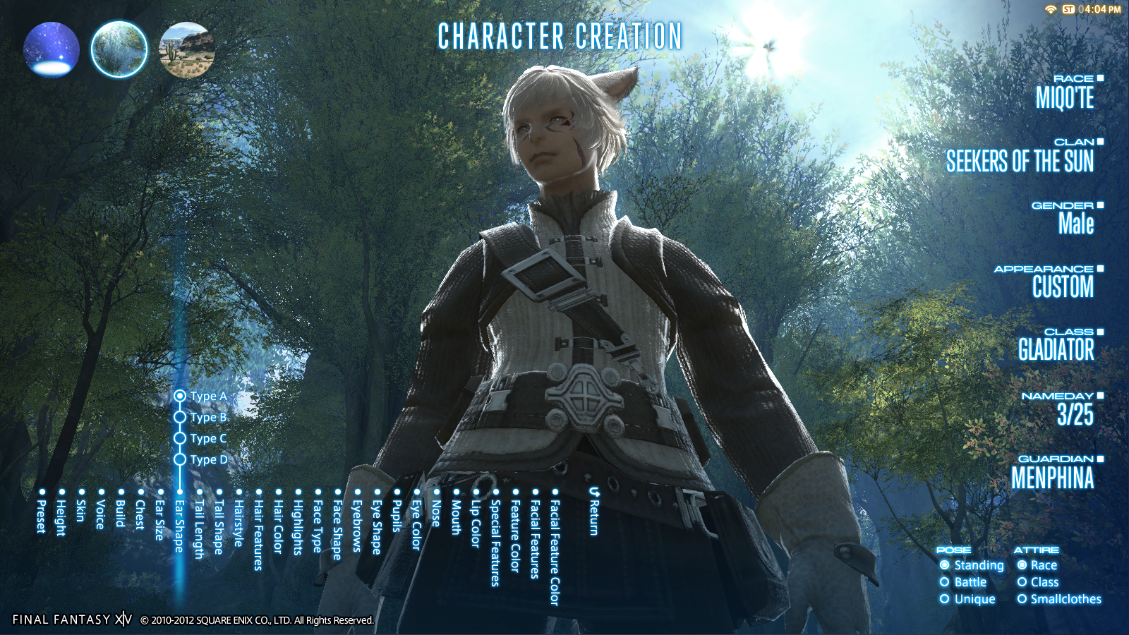 final fantasy xiv character creation male