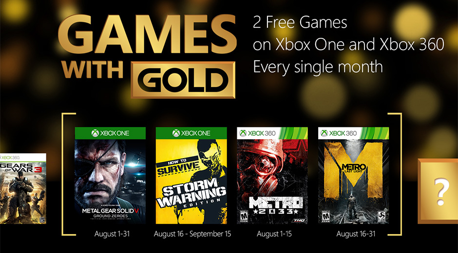 Verwisselbaar eerste Populair August's Games with Gold brings Metal Gear Solid V: Ground Zeroes, Metro:  Last Light and more for free - Neoseeker