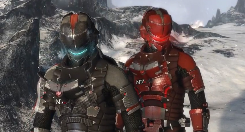 Get An N7 Suit For Isaac And John In Dead Space 3 Because Ea Loves Doing Crossovers Neoseeker