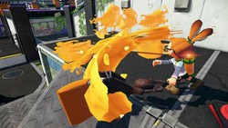 Splatoon Paints Nes Zapper Orange Tonight With Free N Zap Shooter And Octobrush Roller Weapons Neoseeker
