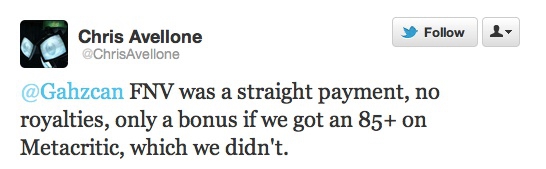 Chris Avellone talking about the Metacritic bonus : r/falloutnewvegas