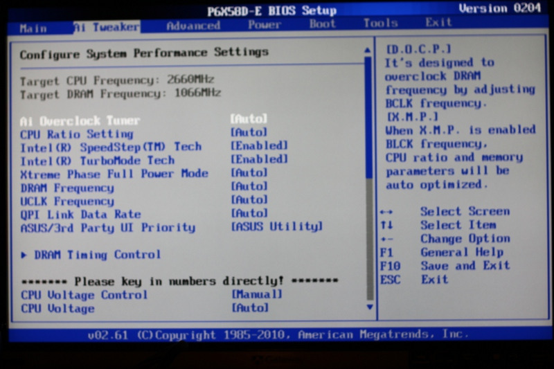 The Bios Asus P6x58d E Review Page 3