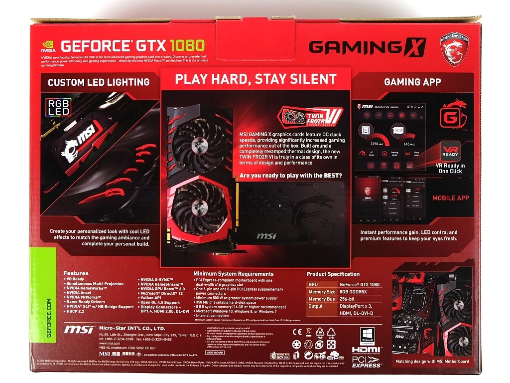 Msi Exclusive Features Msi Gtx 1080 And Gtx 1070 Gaming X 8g Review Page 2