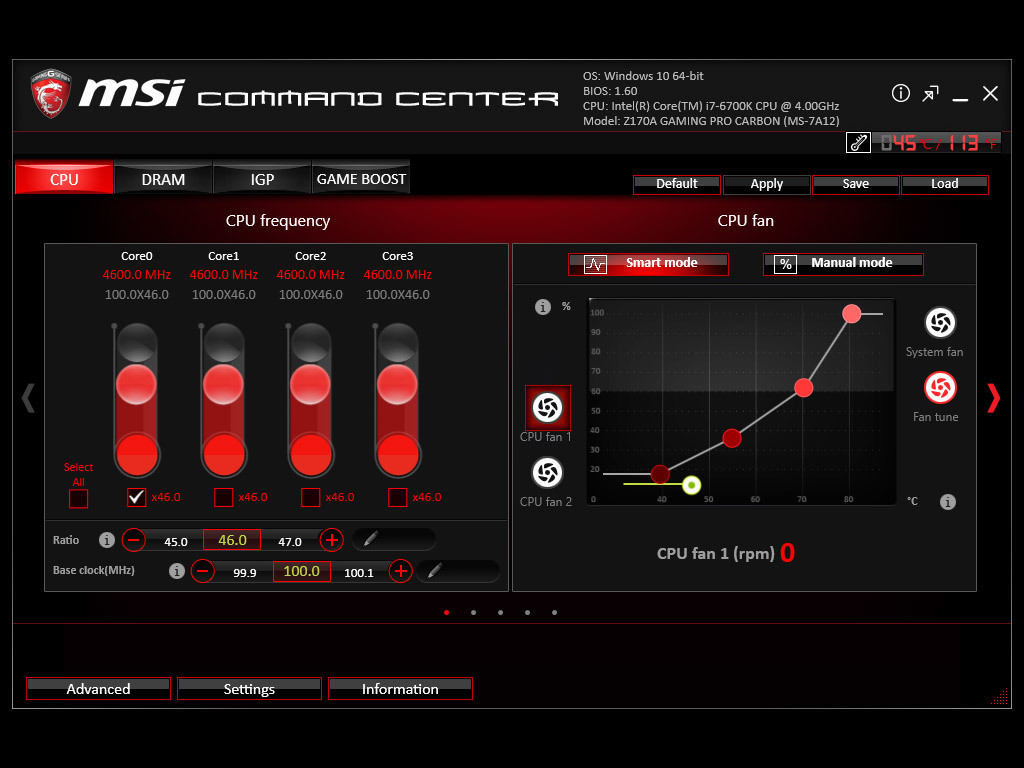 MSI Z170A Gaming Pro Carbon: Utilities, Setup & Overclocking