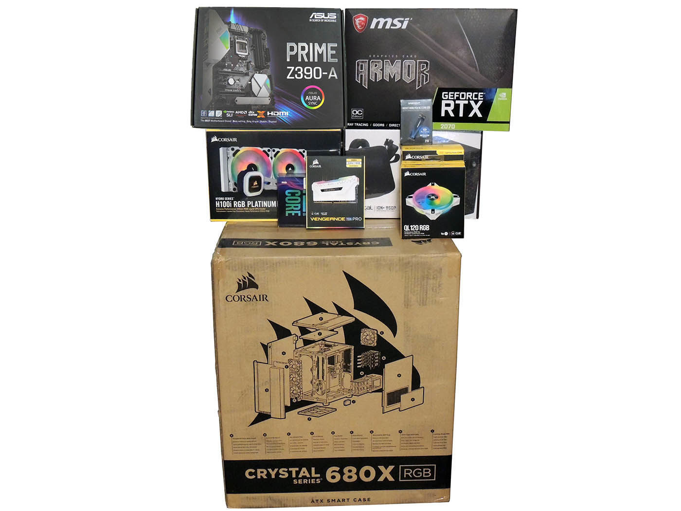 Black and white rgb gaming pc build introduction