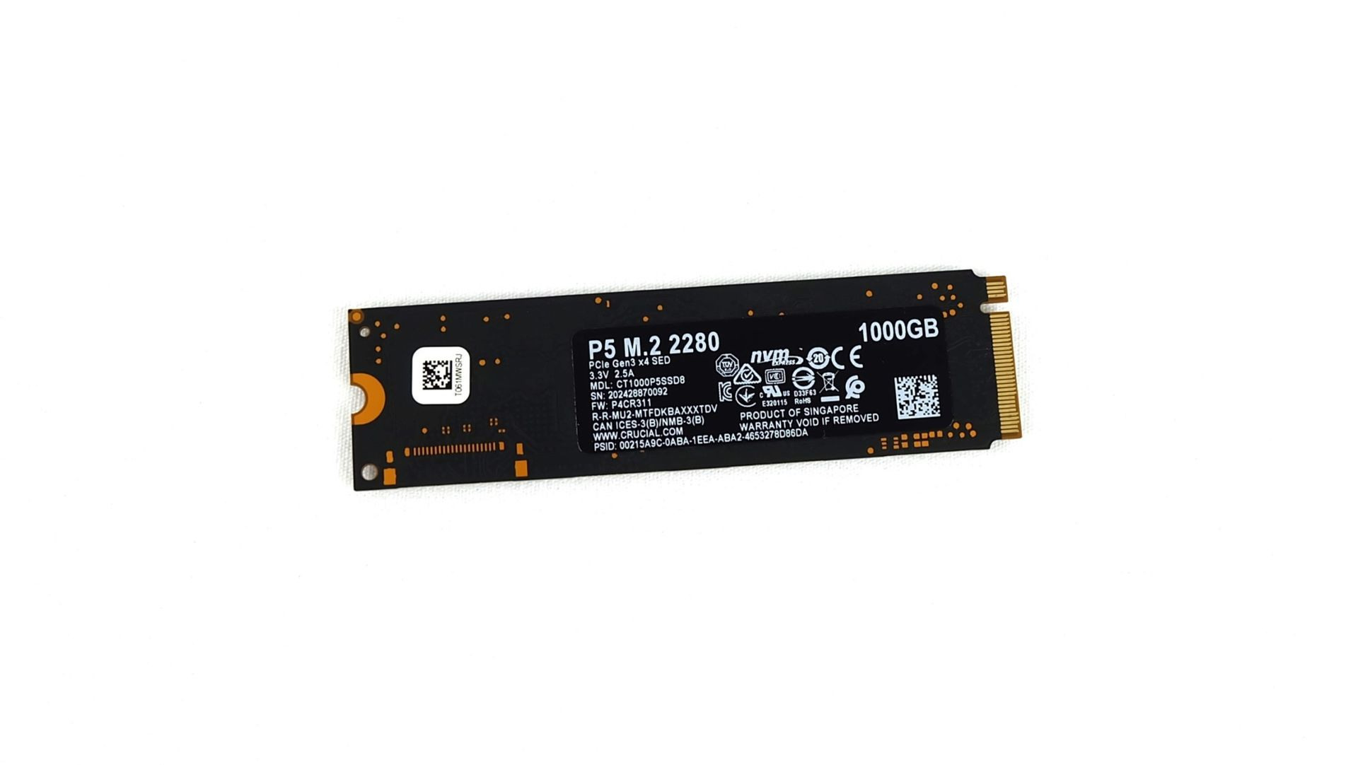 CRUCIAL 1TB P5 M.2 2280 PCle Gen3 × 4 Amazon.com: Crucial P310 1TB M.2 2230 SSD, PCIe Gen4 NVMe, Up to
