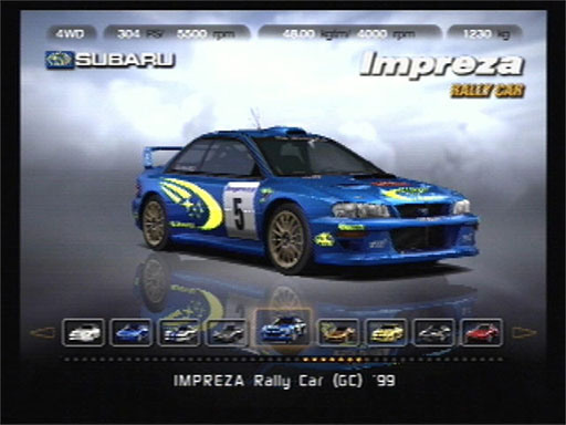 Gran Turismo 3 vs Gran Turismo 4, Subaru Impreza Rally Car