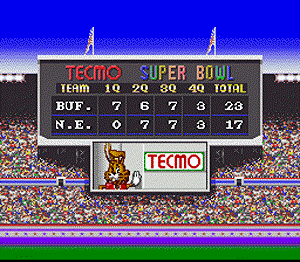 Screenshot of Tecmo Super Bowl (SNES, 1993) - MobyGames