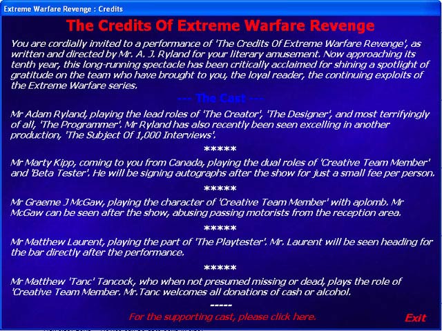 extreme warfare revenge updated roster