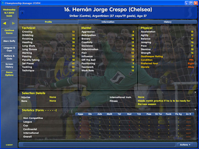 championship manager 01/02 trainer