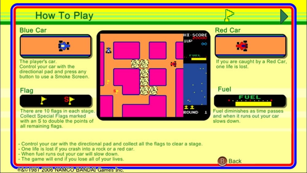 new rally x arcade game screenshots