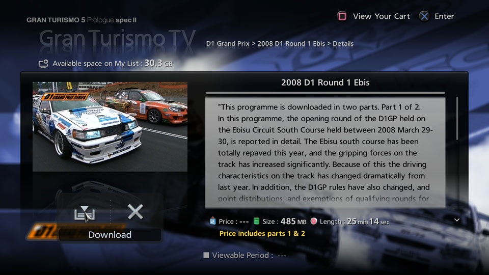 psa: the platinum release of gran turismo 5: prologue has the spec