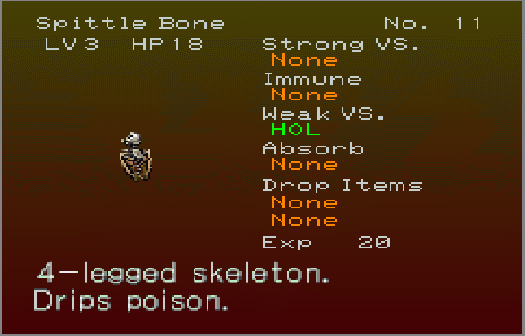 Spittle Bone - Castlevania Wiki - Neoseeker