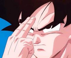 goku instant transmission middle finger