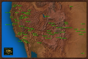 Fallout New Vegas - Map of West Coast Civilizations : imaginarymaps